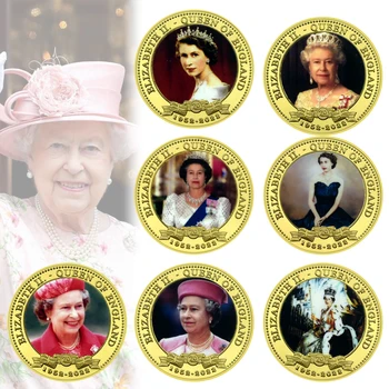 Kraliçe Elizabeth II Altın Kaplama Sikke Büyülü kraliçe'nin Mücadelesi Coin Majesteleri Kraliyet Metal Sikke Hayranları Koleksiyonu