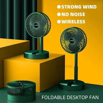 2 İn 1 Ventilador Katlanabilir Teleskopik Fan 3 Dişli Taşınabilir Fan USB Şarj Edilebilir Mini Katlanır Teleskopik Düşük Gürültü Ev Fan