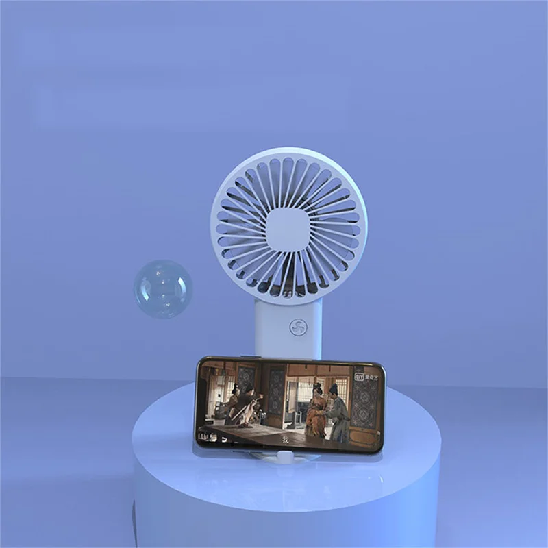 800mAh El Fan El Mini Fan USB Şarj Edilebilir Hava Soğutma Fanı Ayarlanabilir Soğutucu Fan İle telefon tutucu Açık Seyahat İçin