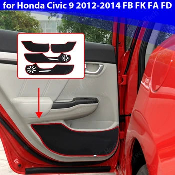 Kapı İç Koruma Halı çıkartması Yan kenar kapak Honda Civic 9 2012-2014 FB FK FA FD Araba Kapı Anti Kick Pad Sticker