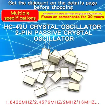 1 ADET HC-49U Kristal Osilatör Rezonatör Seramik Kuvars Rezonatör 2.4576/2/6/10/16 M / 11.0592 MHZ