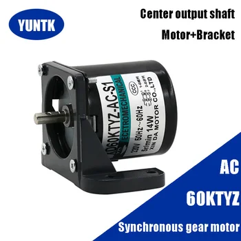 AC 60 KTYZ Senkron Mikro elektrik Motoru Elektromotor 220 V 110 V 14 W Kalıcı Mıknatıs Dişli İleri ve Geri Motor