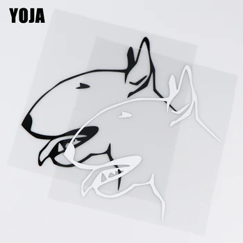 YOJA 15X17. 6CM Seviyorum Bull Terrier Araba Sticker Vinil Çıkartması Güzel Karikatür Hayvan ZT2-0025