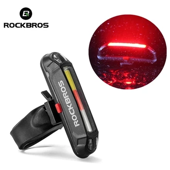 ROCKBROS bisiklet ışığı arka lambası LED su geçirmez bisiklet USB şarj edilebilir güvenlik arka ışık Sürme uyarı eyer bisiklet arka ışık