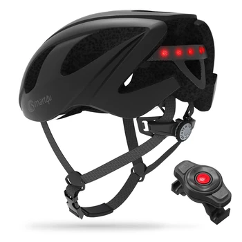 Smart4u MTB SH55M Bisiklet Bisiklet Arka Lamba Kask Açık 6 LED uyarı ışığı Akıllı Motosiklet Kask SOS Uyarısı Walkie Talkie