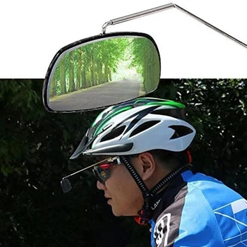 Bisiklet Gözlük dikiz aynası 360 Derece Ayna Alüminyum Alaşımlı Ayar Kask Dağı Yüksek Çözünürlüklü Lens