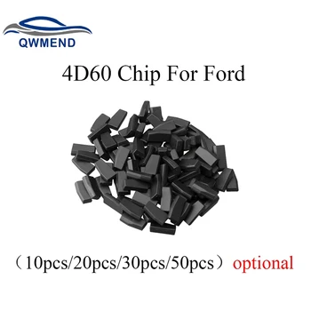 QWMEND Araba Anahtarı Transponder 4D60 Çip Ford Fiesta Connect Odak Mondeo Ka ID60 Çip 40 Bit Boş Karbon Chip10X 20X 30X 50X