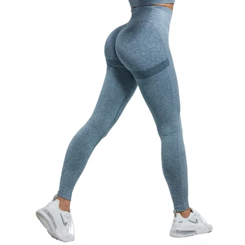 NORMOV Dikişsiz Spor Tayt Kadınlar Yüksek Bel Ince Elastik Seksi Legging Kadın Egzersiz Push Up Jeggings Leggins Kadın 9 Renk