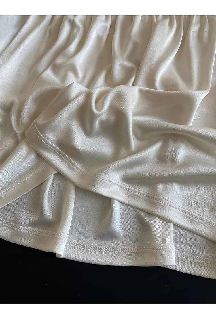 Dip Etek Astar Elbise İç Kombinezon Orta Uzunlukta 30-80cm Güvenlik Jüpon Elastik Bel Temel Underdress Şeffaf
