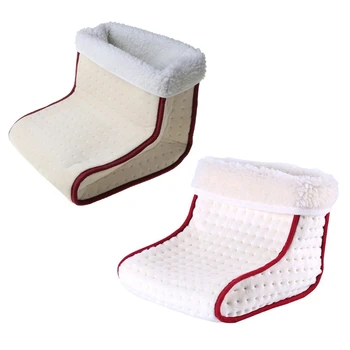 Taşınabilir elektrikli sıcak ayak ısıtıcı yıkanabilir rahat ısıtmalı masaj 5 modları ısı ayarları Footwarmer yastık termal ev