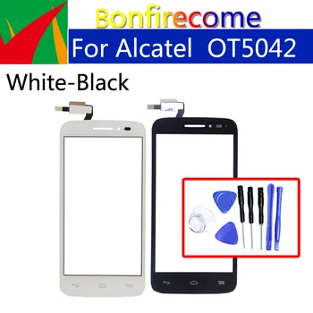 Alcatel One Touch POP 2 Için dokunmatik ekran OT5042 OT 5042 5042D Dokunmatik ekran paneli Sensörü Sayısallaştırıcı Cam Değiştirme 4.5