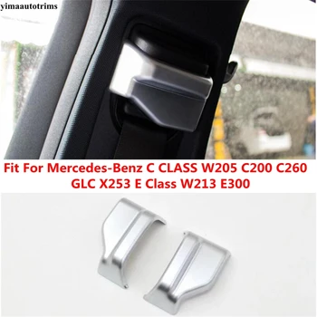 2 ADET Koltuk Emniyet Kemeri Toka Koruyucu Kapak Trim İçin Mercedes-Benz C sınıfı W205 C200 C260 GLC X253 E Sınıfı W213 E300 Aksesuarları