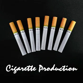 Sigara Üretim Yakın çekim Sihirli Hileler Sahne Sihirli Yanılsamalar Hile Sigara Görünür Boş Eller Mentalism Sihir Gösterisi