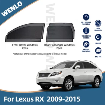 Manyetik Güneş Gölge Araba Pencere İçin Fit Lexus RX İçin RX270 RX350 RX450h AL10 2009-2015 Otomatik Perde Kapağı