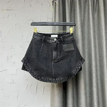 Çok Kısa Seksi mini pantolon Etek Bayan 2022 Kalça Yüksek Bel Sıkı Kore Tarzı Moda Yaz Jean Etekler Kadınlar için Kot Etek