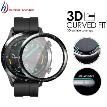 3D Yumuşak Elyaf Koruyucu Film için Huawei gt2e gt 2e 2 e smartwatch ekran koruyucu film için huawei izle gt2 46mm cam değil