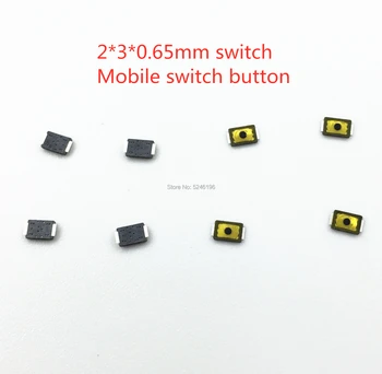 5-50 adet 2*3*0.65 MM 2x3x0. 65mm Dokunsal basmalı düğme anahtarı İnceliğini 2 Pin Mikro Anahtarı SMD Cep Telefonu Kamera için