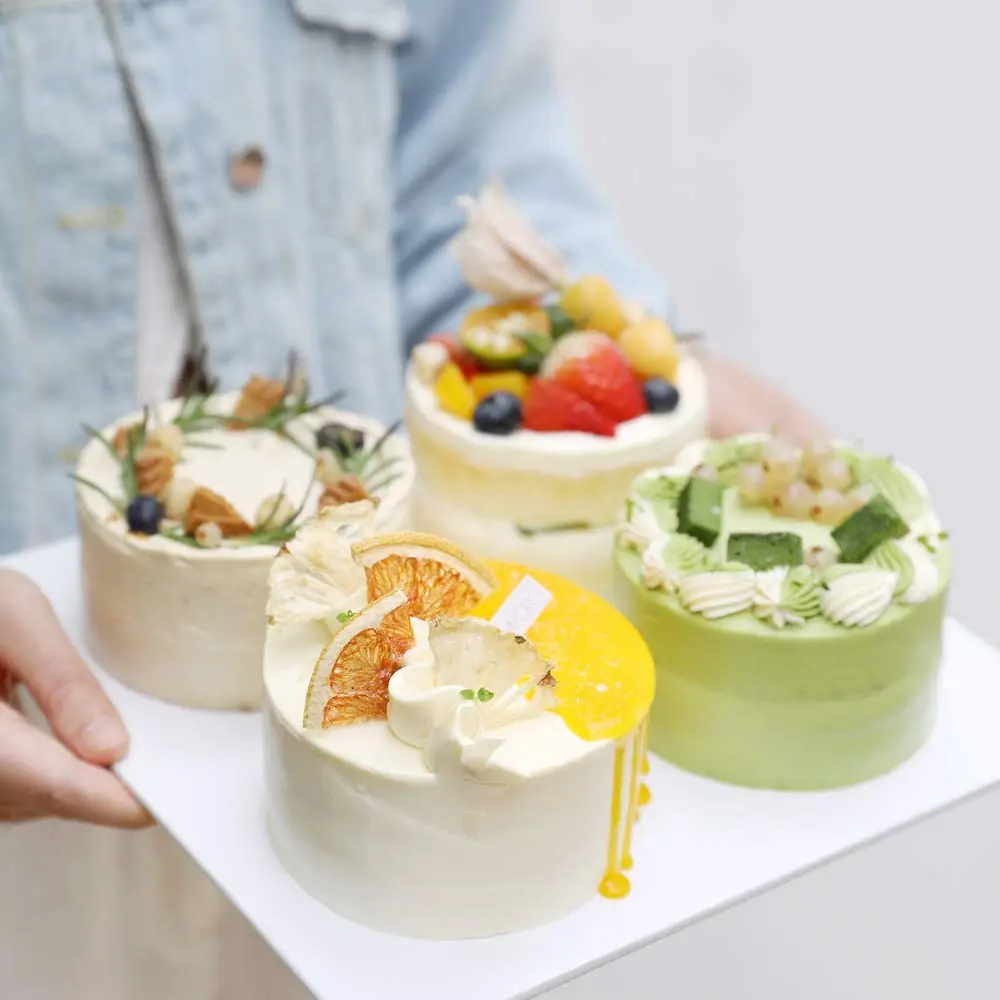 Silikon Mini Kek Kalıbı 4 inç Yuvarlak fırın tepsisi Silikon Kalıp kek pişirme tavası İçin Uygun Mus Tatlı Kalıp Aracı