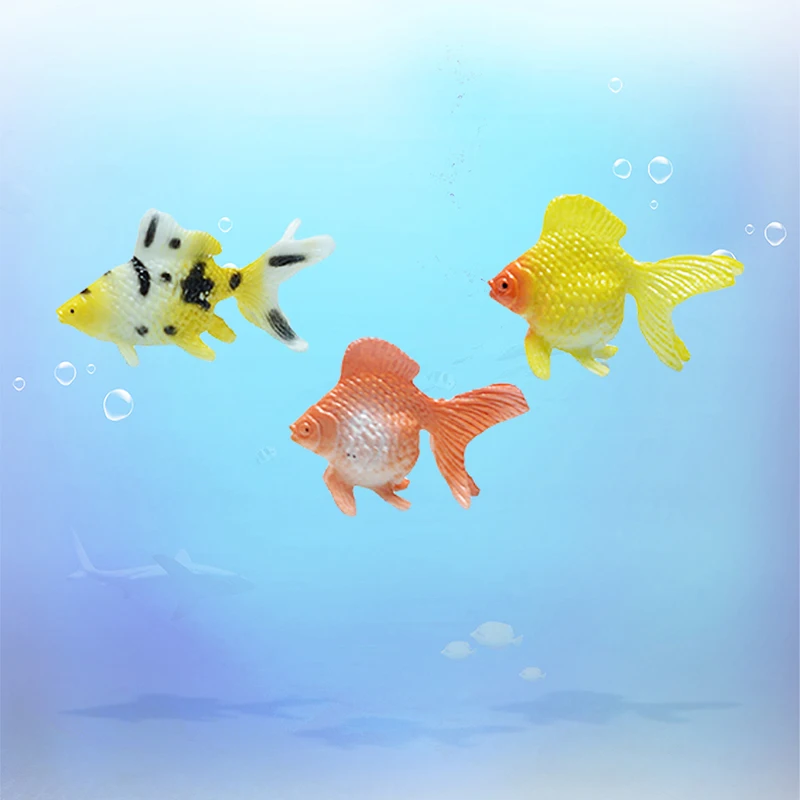 TFAMI MİNİ Öykünme Okyanus Serisi Oyuncak Çocuklar İçin Mini Goldfish Modeli Oyuncak PVC Yüksek Kaliteli Çocuk Hayvan Oyuncaklar Boys İçin Doğum Günü Hediyeleri