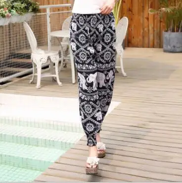 Yetişkin kadın anti sivrisinek pantolon pamuk ipek fener pantolon yeni yaz moda rahat pantolon Yoga Pantolon kadın yetişkin Kapriler