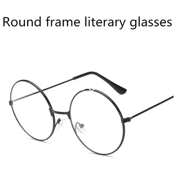Yeni Retro Yuvarlak Daire Gözlük Metal Çerçeve Yuvarlak Kadın Gözlük Orijinal Şeffaf Lens Erkekler okuma gözlüğü Stilleri Yüksek Kalite
