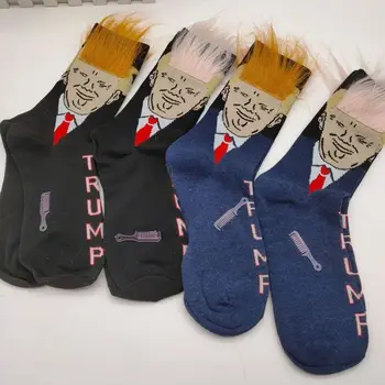 Amerikan Başkanlık komik çoraplar 3D Baskı Başkan Donald Trump Ekip Çorap Erkekler Erkek Streetwear Hip Hop Kaykay Uzun Çorap