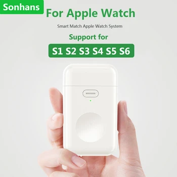 Apple İwatch için Kablosuz Şarj Cihazı 1 2 3 4 5 6 Serisi Mini Manyetik Adaptör Şarj İle Taşınabilir 1000MA Pil Güç Bankası