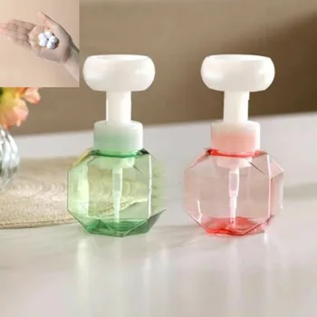 300ml Çiçek köpük şişesi Doldurulabilir Banyo El Sabunu Şampuan Kozmetik Boş Sıvı Konteyner Seyahat Şeffaf Bölünmüş Şişeleme