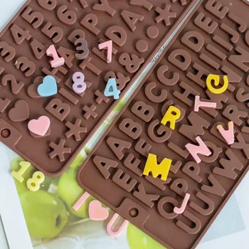 Çok delikli Küçük Kalp Mektup silikon kalıp DIY Aroma Mum Yapımı Kiti Çikolata Kalıp Kek Dekorasyon Aksesuarları Reçine Kalıp