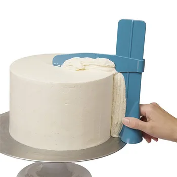 Kek Kazıyıcı Pürüzsüz Ayarlanabilir Fondan Spatula Kek Kenar Pürüzsüz Krem Dekorasyon DIY Bakeware Sofra Mutfak Kek Aracı