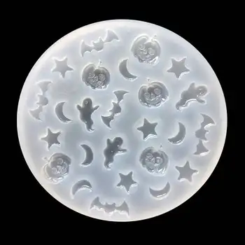 3D Oyma silikon kalıp Tırnak Damgalama Kamelya / Kabuk / Yay / Yıldız Cadılar Bayramı Desen UV Jel Akrilik Kristal Çivi Şablon 1 tarzı