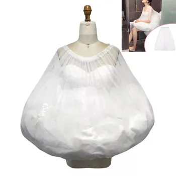 Yeni Varış Jüpon Beyaz S-XL Toplama Gelin Yardımcısı Buddy düğün elbisesi Elbisesi Kayma Kombinezon Sizi Tuvalet Suyundan Kurtarır