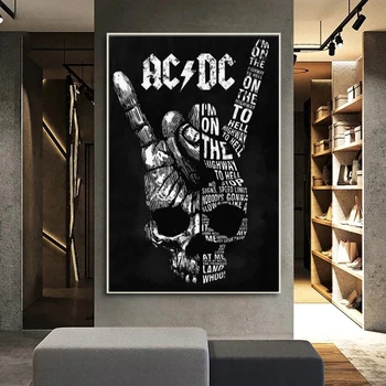 Soyut Nefes Nefese Baskı AC DC Tuval Boyama Boyama Posteri Modern Duvar sanat resmi Oturma Odası veya Yatak Odası Ev Dekor Cuadros