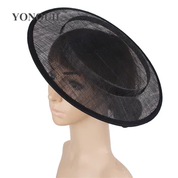 Güzel Sinamay 30 CM Boyutu Fascinator Taban Yuvarlak Şapka Fascinators Kadınlar İçin Düğün Parti Gelin Şapkalar Brdial DIY saç aksesuarları