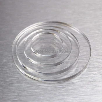 3mm Şeffaf Ekstrüde Daire Akrilik Diskler Levha resim çerçeveleri Yuvarlak Kek Diskleri Tutucular DIY Zanaat Bake Mal Aracı