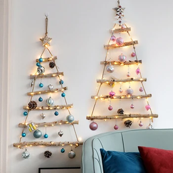 Noel Doğa Ahşap Dalları askı süsleri Noel Ağacı Kolye Ham DIY Ahşap Duvar Ev Dekorasyon Noel Partisi Dekorları