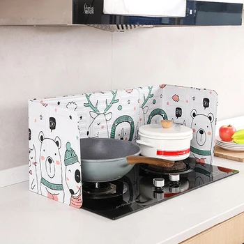 Ev mutfak fırını Folyo Plaka Önlemek Yağ Sıçrama Pişirme Sıcak Bölme Mutfak Aracı Alüminyum Folyo mutfak yağı Sıçrama Görevlisi