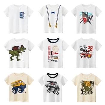 Çocuk T Shirt Çocuk Erkek Kız Bebek Tee Üstleri Pamuk Baskı Karikatür Yaz Kısa Kollu Giyim Giysi Moda Yeni