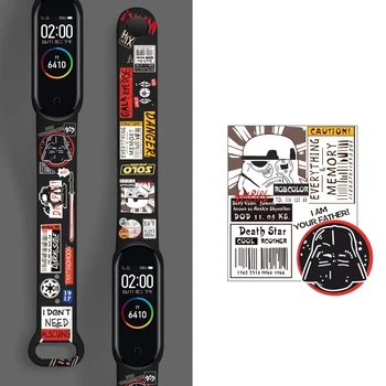 Star Wars Dikiş Mickey Kayışı Xiao mi mi bant 5 4 3 Xiao mi bilek Kayışı NFC silikon Bileklik bilezik Yedek