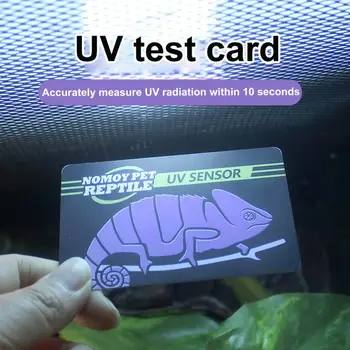 10 Saniye Algılama paletli evcil UVB UV ömrü algılama Test kartları UVB ışık lambaları ampul Habitat aydınlatma sürüngen aksesuarları